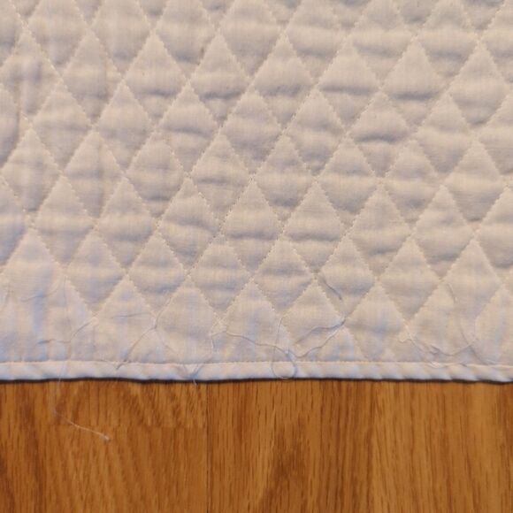 Vintage Cross Stitch Baby Quilt Blanket Blocks Bunny Elephant Bear Flowers - Picture 4 of 11